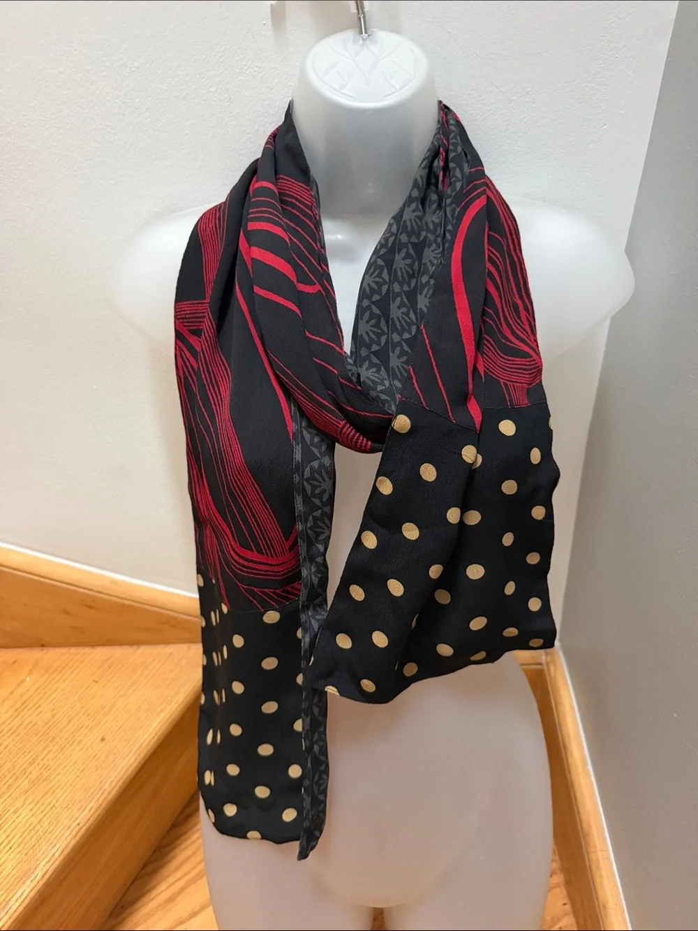 Kanta 100% Viscose Multi-Pattern Scarf | Polka Dot & Botanical Print  2-Layer